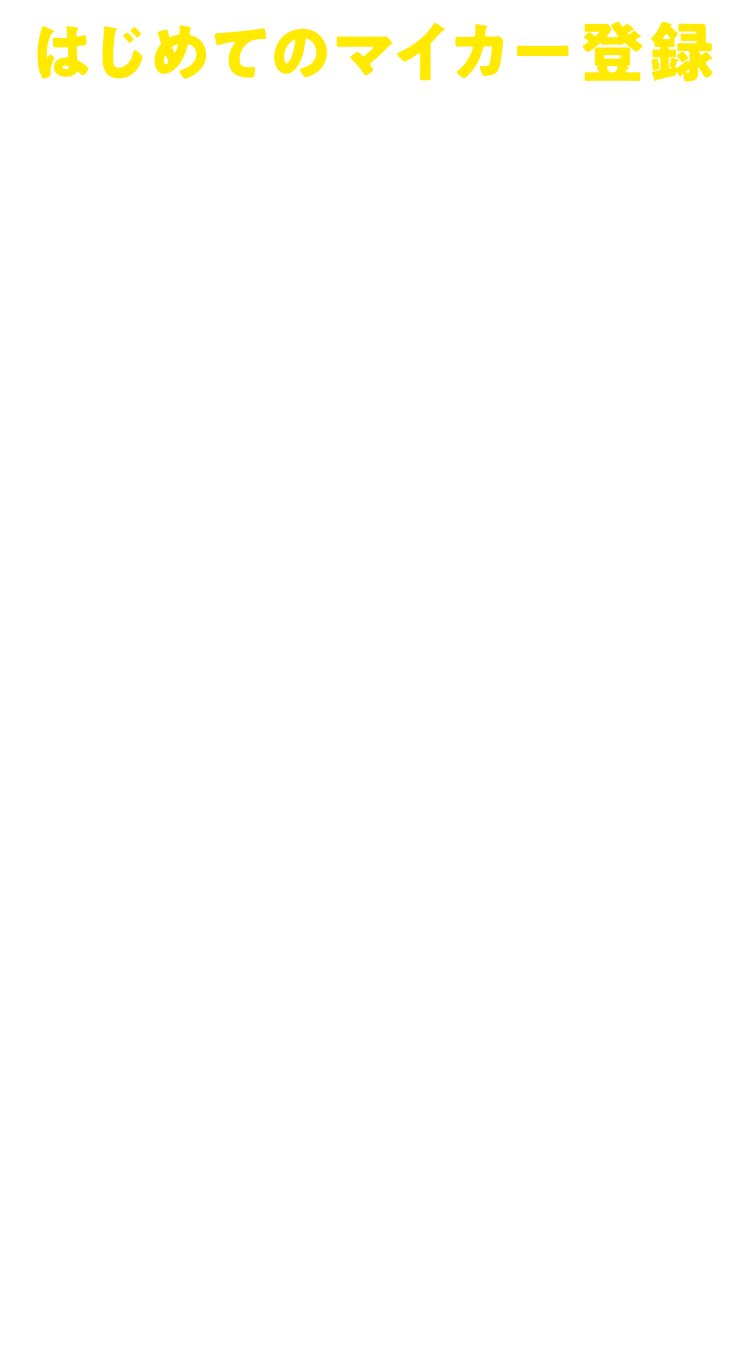 はじめてのマイカー登録 おためしプレゼント